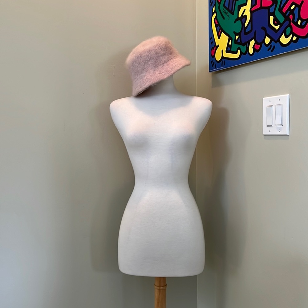 90’s Pink Rabbit hair bucket hat.